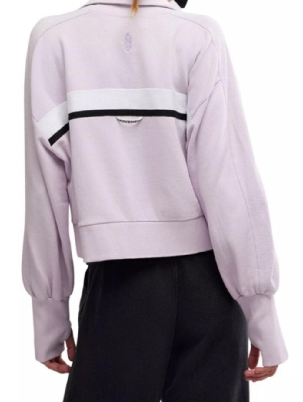 Free People Movement Pink Zip-Up Cropped Jacket